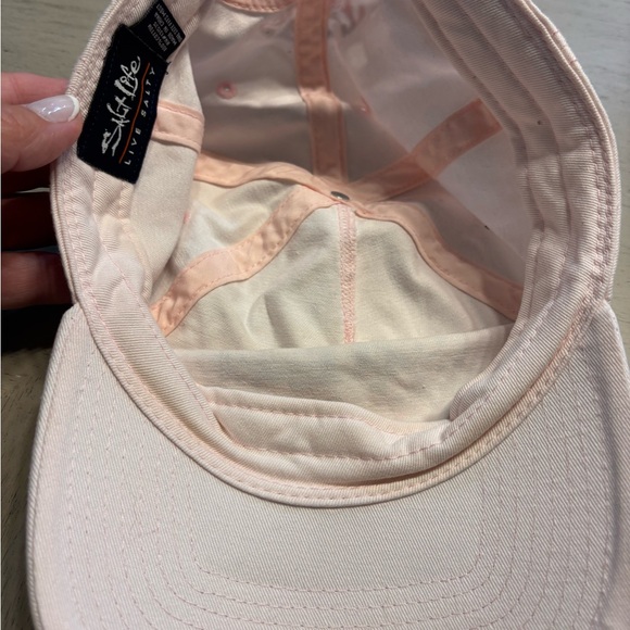 Salt Life White Cap with Blue and Pink Logo - Picture 3 of 8